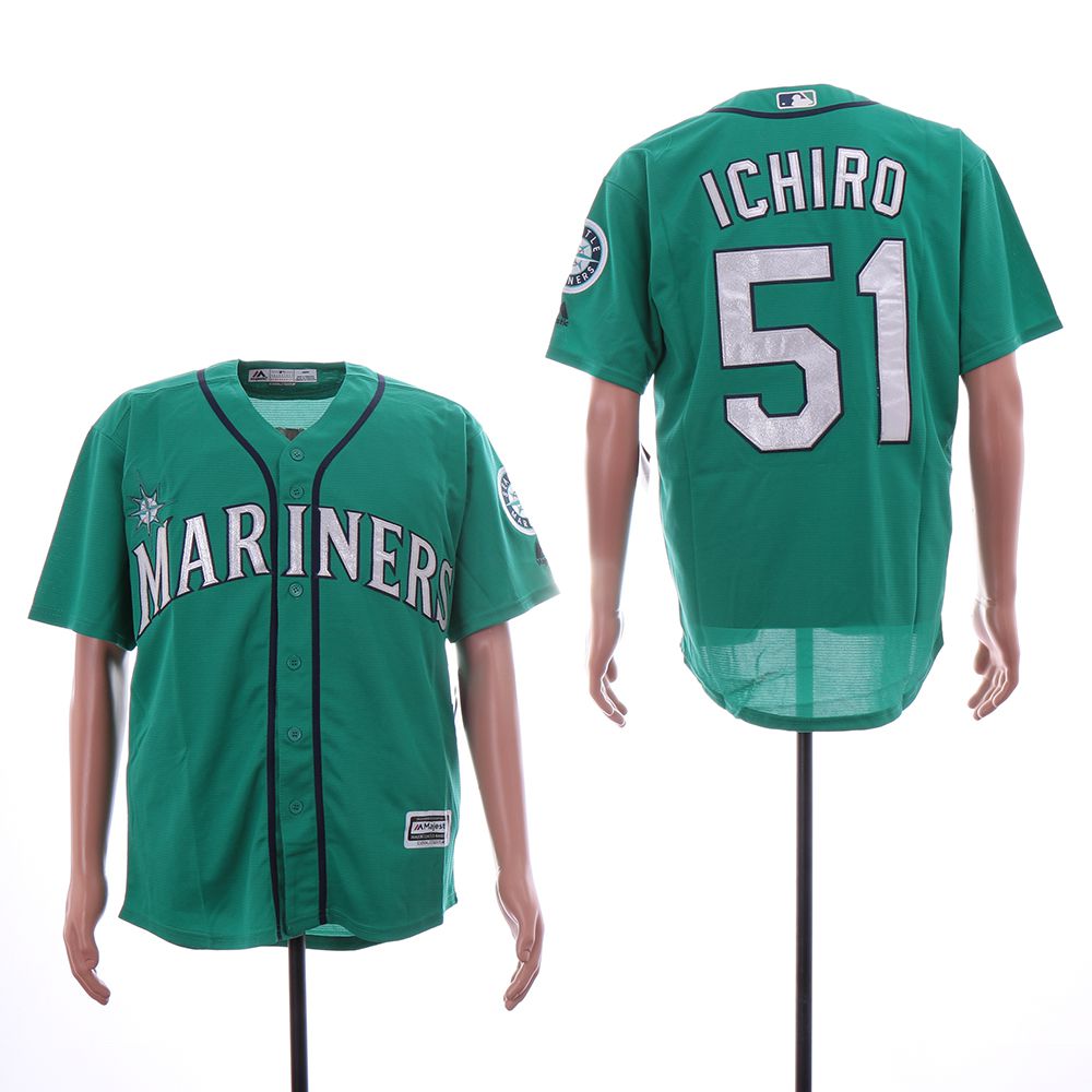 Men Seattle Mariners #51 Ichiro Green Game MLB Jersey->seattle mariners->MLB Jersey